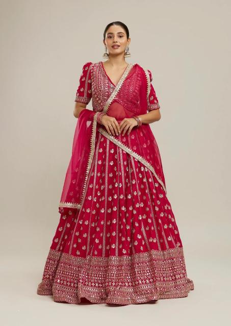 Jf 3390 Faux Georgette Bridal lehenga choli in Bangalore